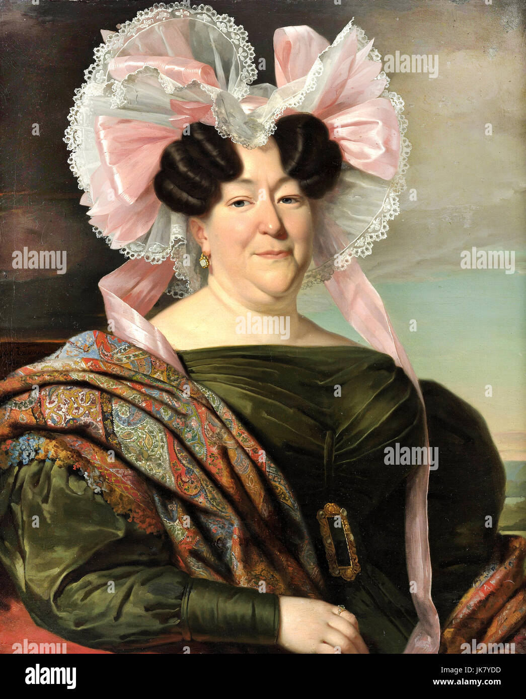 Jan Adam Kruseman, Portrait d'une Femme inconnue (Portrait de femme) 1829 Huile sur toile. Le Musée Boijmans Van Beuningen, Rotterdam, Pays-Bas. Banque D'Images