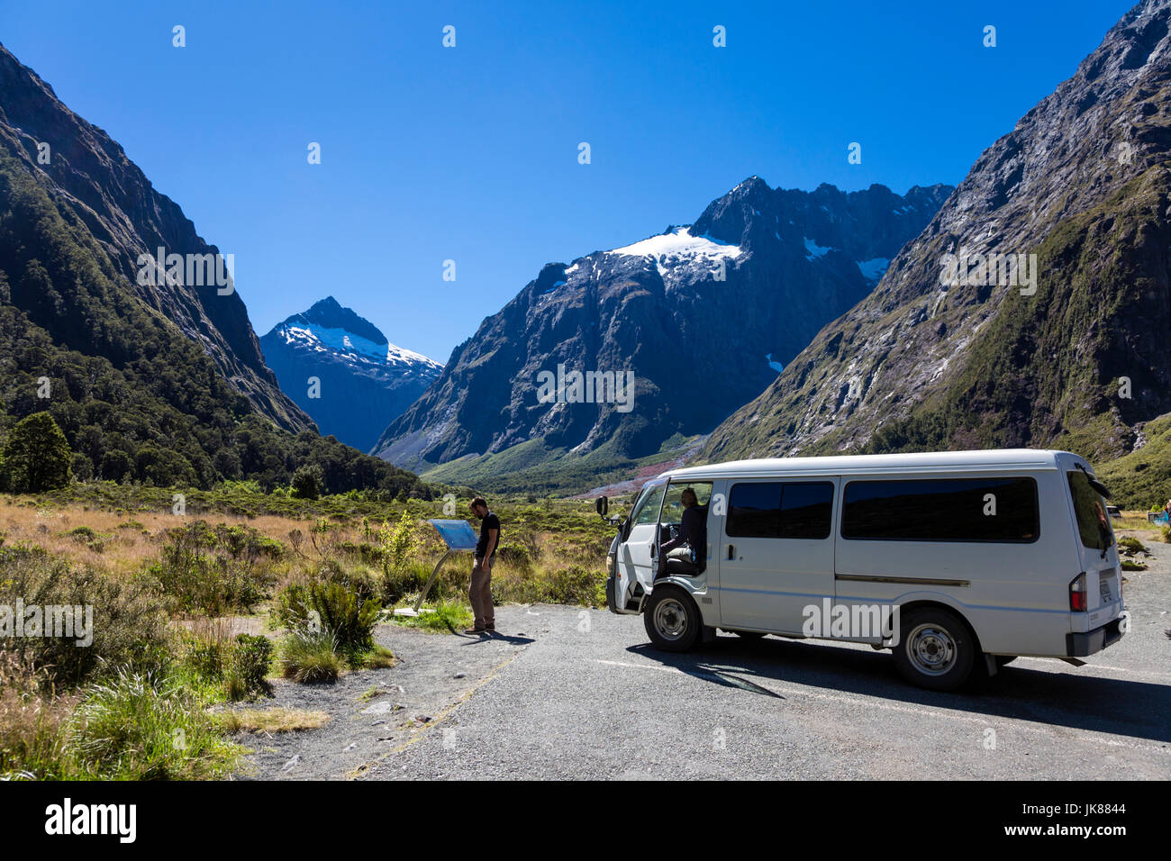 Voyager en camping-car en Nouvelle-Zélande Banque D'Images