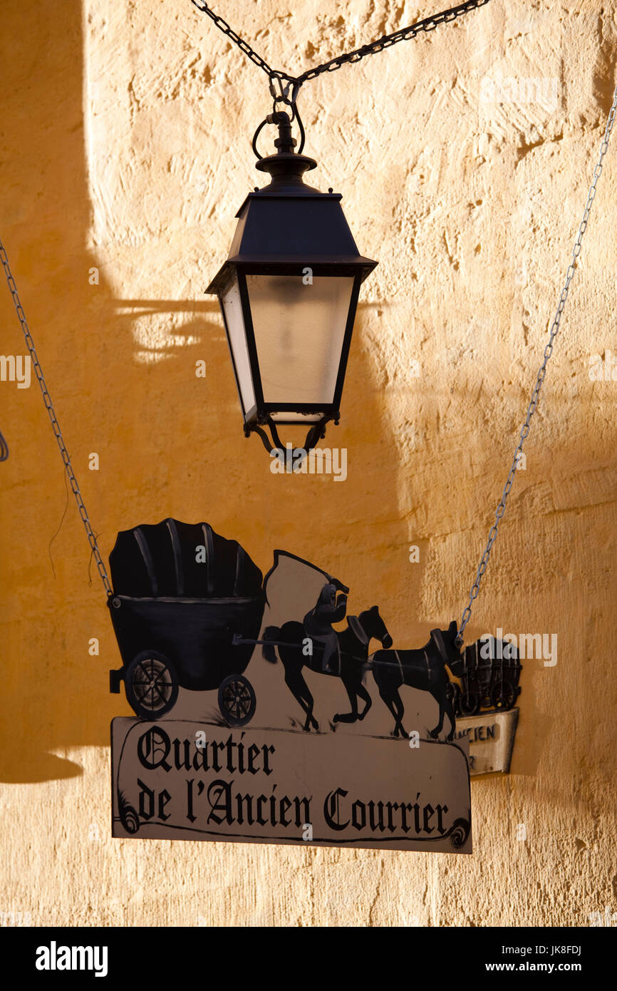 France, Languedoc-Roussillon, Hérault, Montpellier, Ministère rue de l'Ancien Courrier sign Banque D'Images