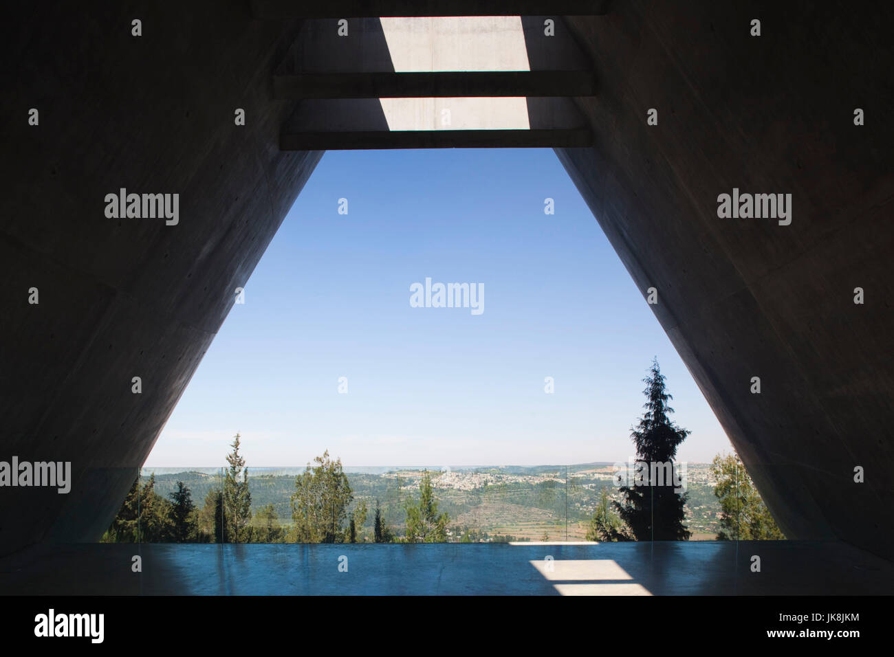 Israël, Jérusalem, le Mont Herzl, Vad Yashem, Mémorial de l'Holocauste vue plate-forme Banque D'Images