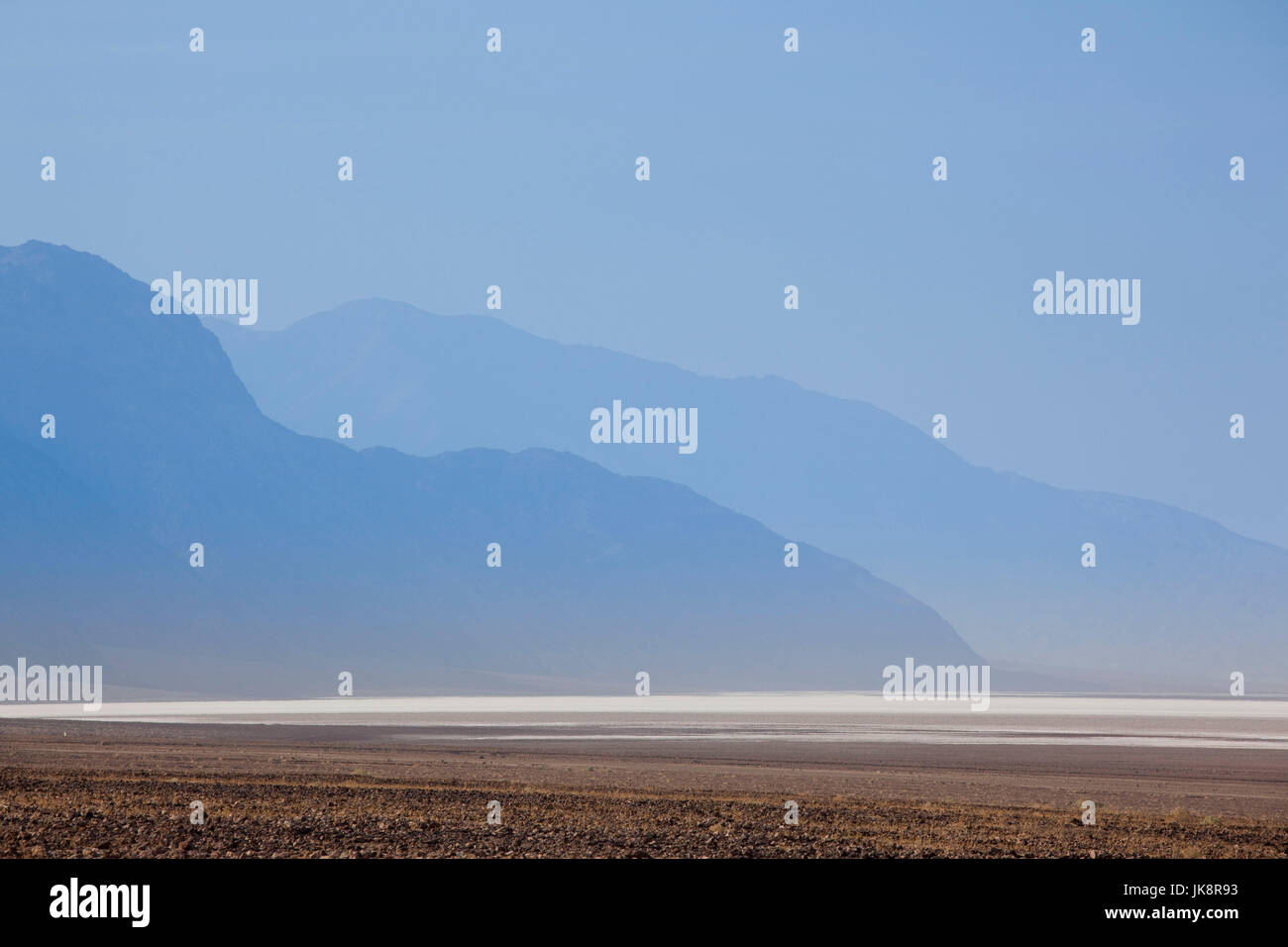 États-unis, Californie, Death Valley National Park, altitude 282, Badwater pieds au-dessous du niveau de la mer, point le plus bas de l'hémisphère ouest, matin Banque D'Images