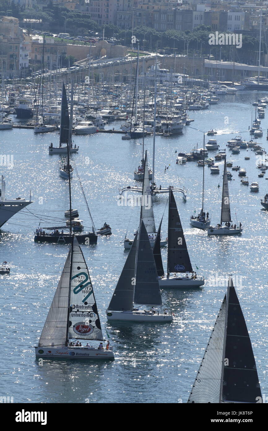 Yacht race, la Valette Banque D'Images