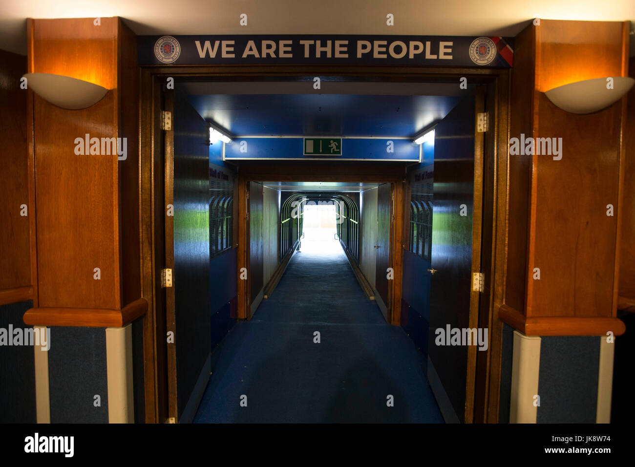 Vue générale du tunnel pendant le match d'avant-saison au stade Ibrox, Glasgow. APPUYEZ SUR ASSOCIATION photo. Date de la photo: Samedi 22 juillet 2017. Voir PA Story FOOTBALL Rangers. Le crédit photo devrait se lire : Jeff Holmes/PA Wire. Banque D'Images