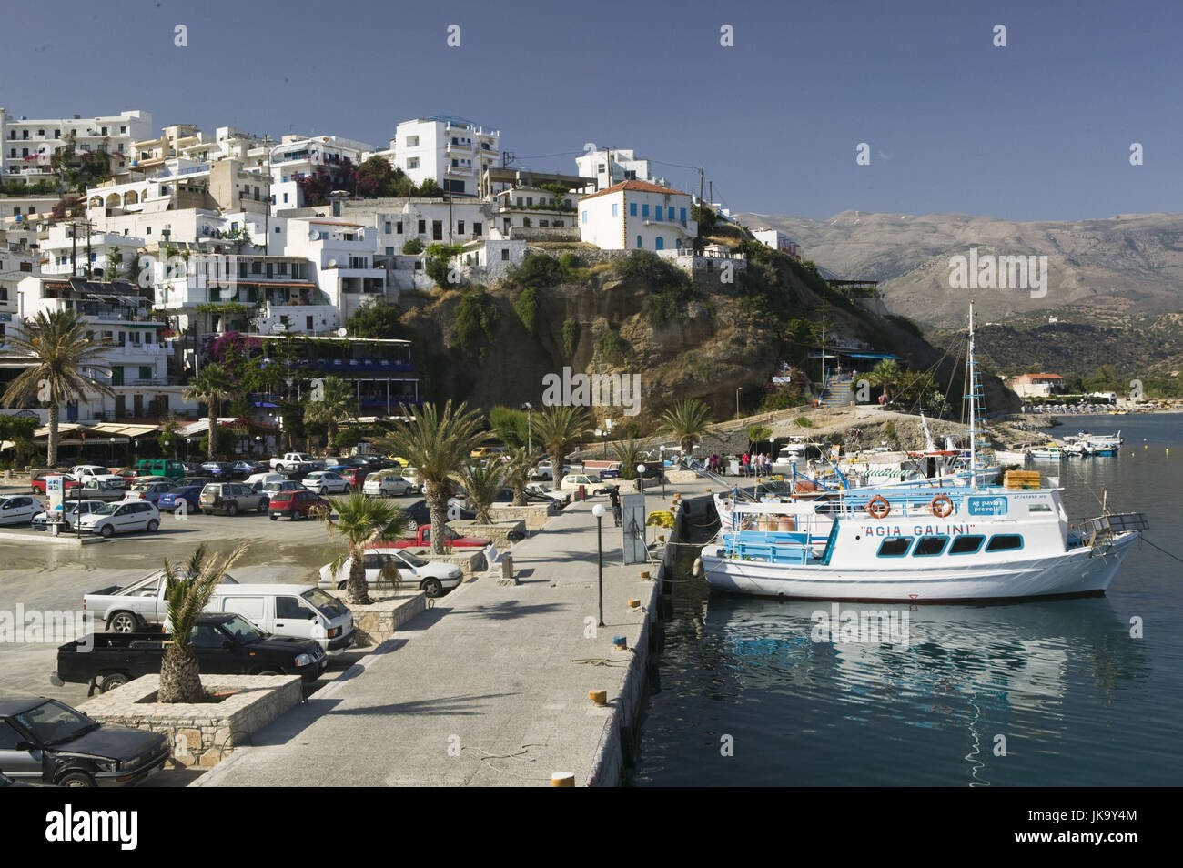 Spanien, Kreta, Agia Galini, Ortsansicht, Hafen, Banque D'Images