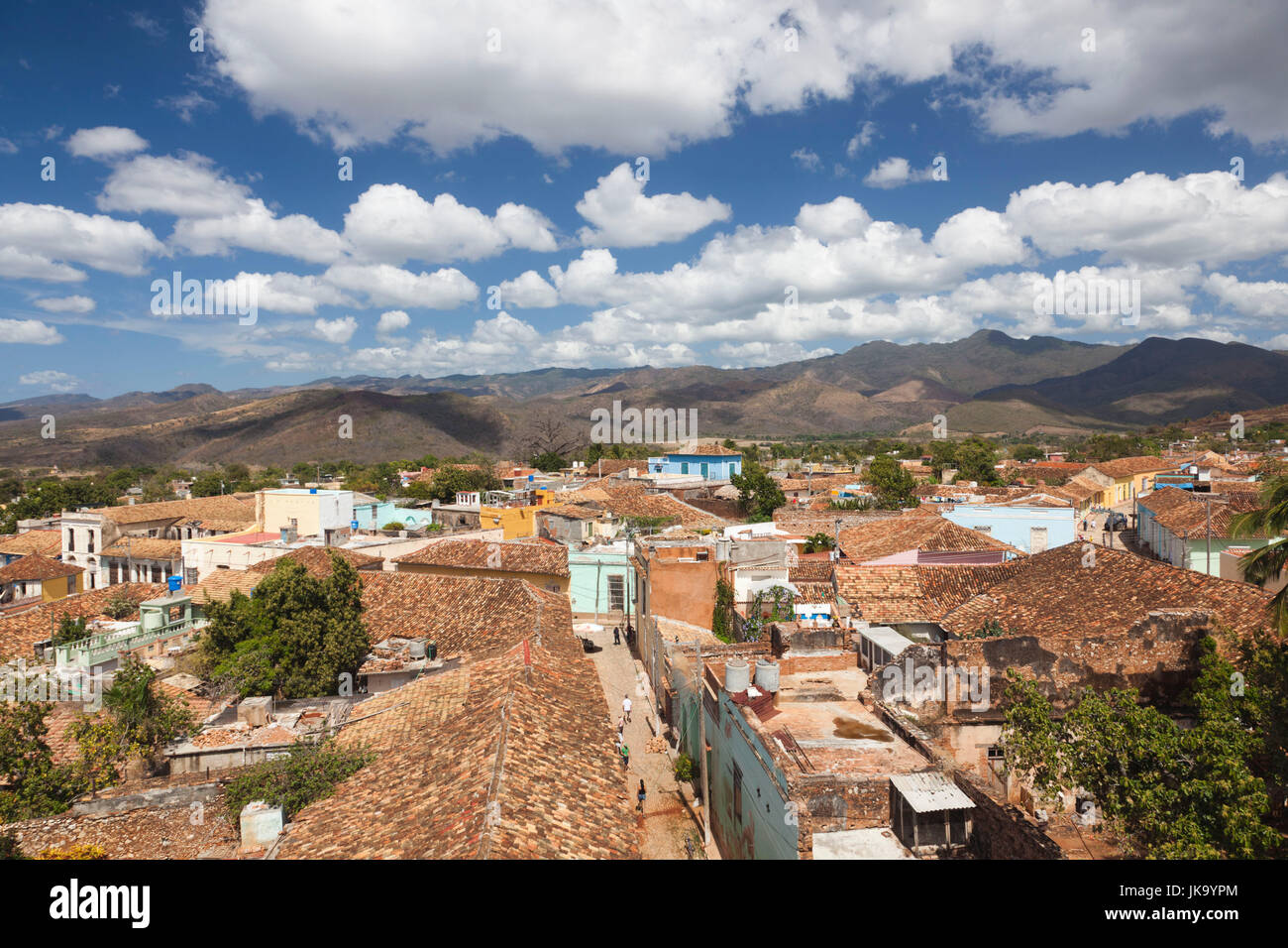 La province de Sancti Spiritus, Cuba, Trinidad, augmentation de la vue sur la ville Banque D'Images