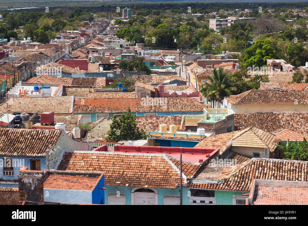 La province de Sancti Spiritus, Cuba, Trinidad, augmentation de la vue sur la ville Banque D'Images