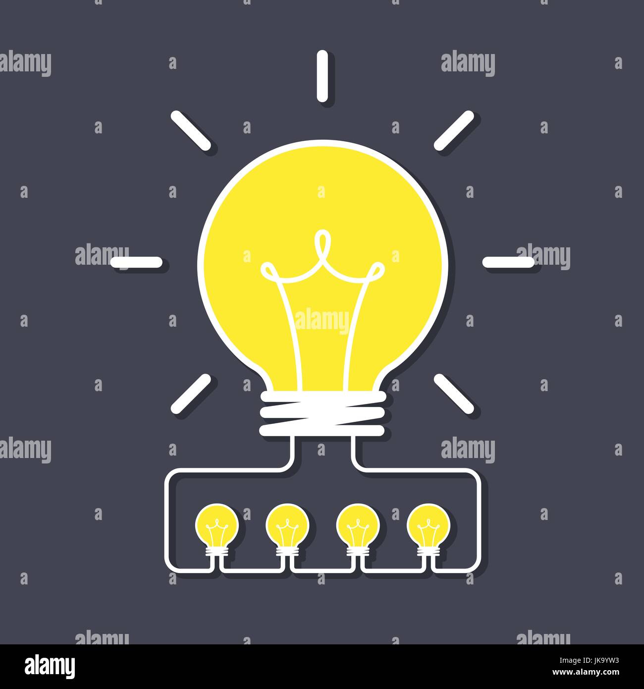 Grande idée, concept, idée créative, idée, partager des idées d'affaires idée concept avec ampoule, creative design, vector illustration Illustration de Vecteur