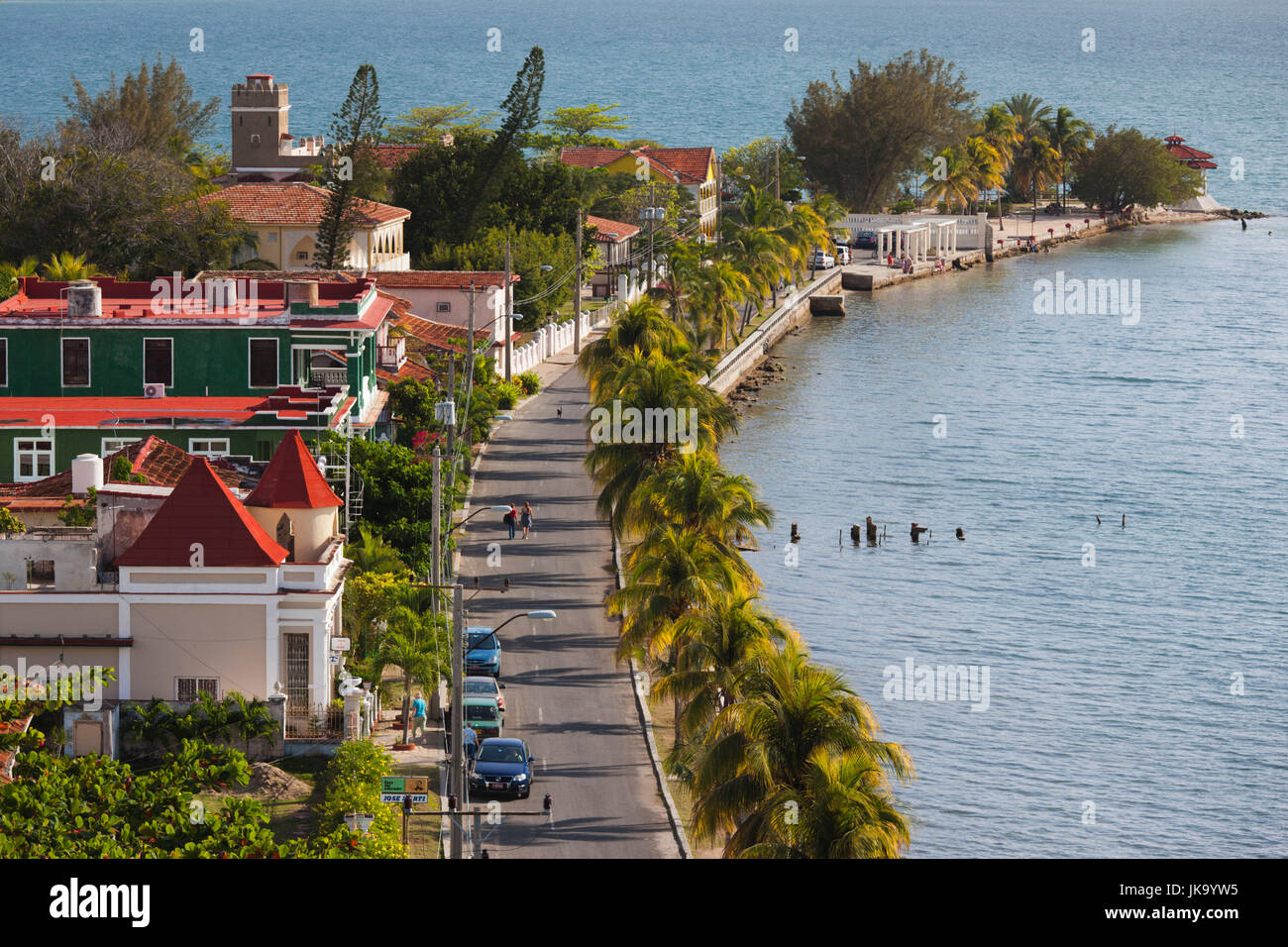 Cuba, Cienfuegos, Cienfuegos Province, Punta Gorda, augmentation de la vue, la fin de l'après-midi Banque D'Images