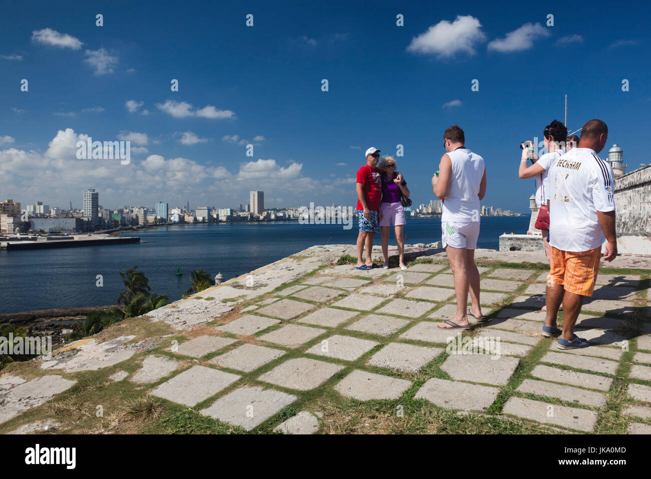 Cuba, La Havane, le Castillo de los Tres Santos Reys del Morro, la forteresse de touristes, NR Banque D'Images