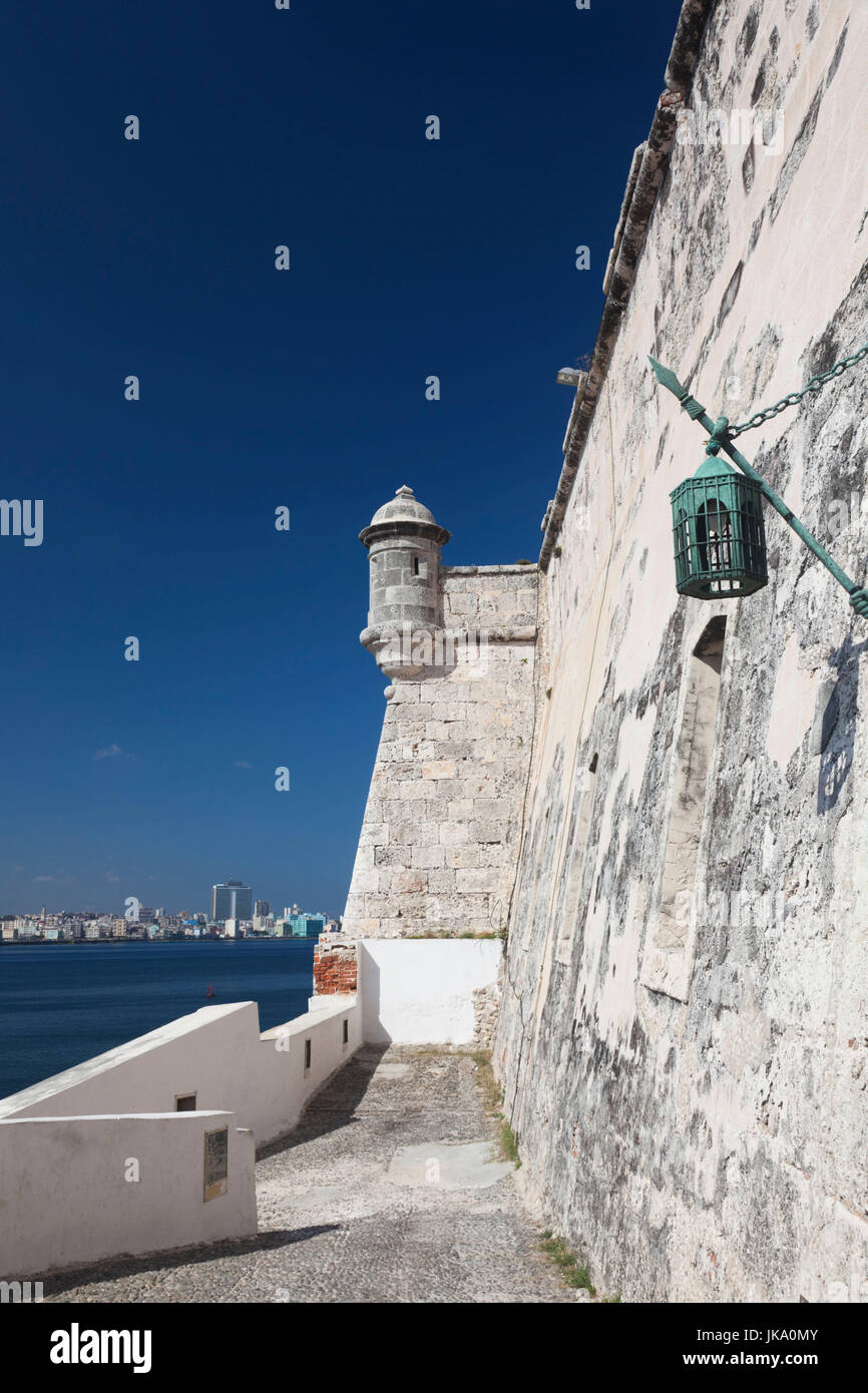 Cuba, La Havane, le Castillo de los Tres Santos Reys del Morro fortress Banque D'Images