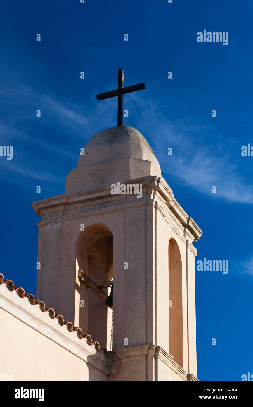 France, Corse, Haute-Corse Ministère, La Balagne, Calvi, La Citadelle, Cathédrale St Jean Baptiste cathédrale, détail, la fin de l'après-midi Banque D'Images