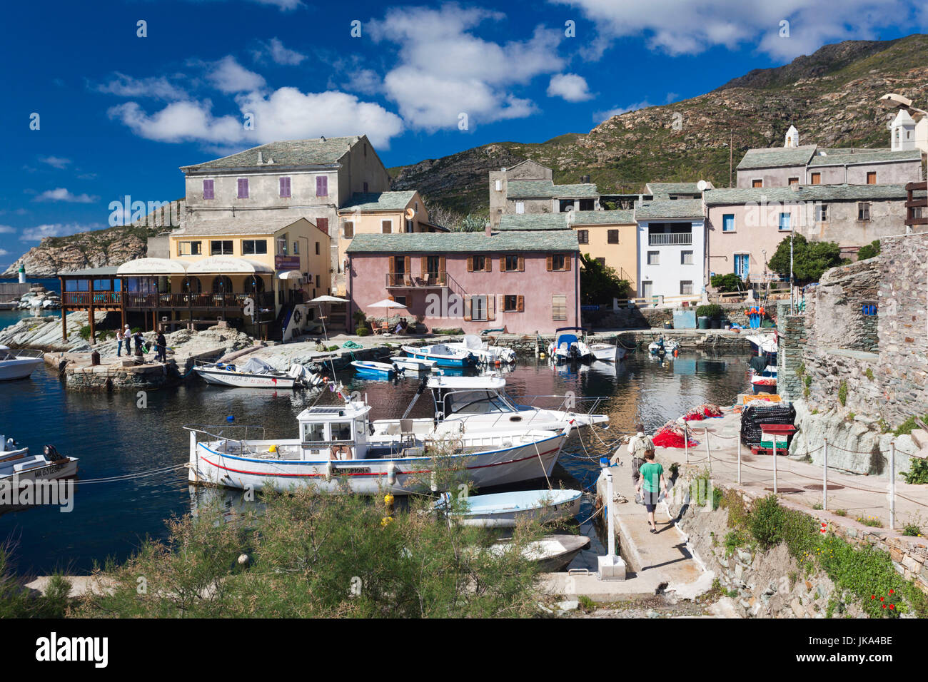 France, Corse, Haute-Corse Ministère, Le Cap Corse, Centuri, vue sur le port Banque D'Images