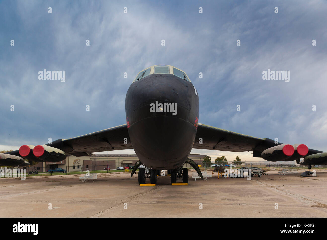 USA, Kansas, Wichita, Kansas Aviation Museum, Boeing B-52D bombardier de l'USAF, fabriqué à Wichita Banque D'Images