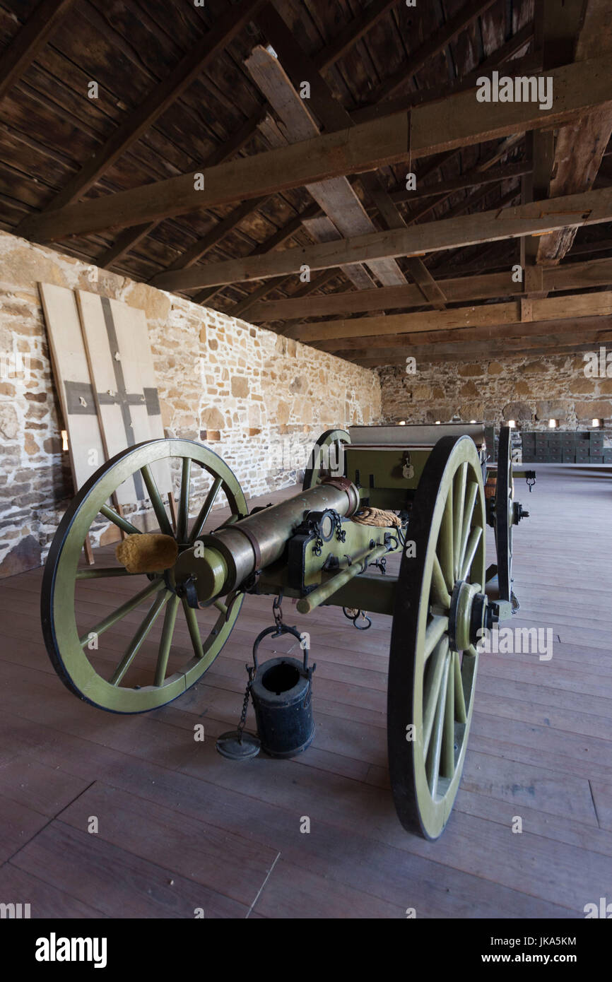 USA, Kansas, Larned, Lieu historique national Fort Larned, milieu du xixe siècle, avant-poste militaire, la protection de l'artillerie, Santa Fe Trail Banque D'Images