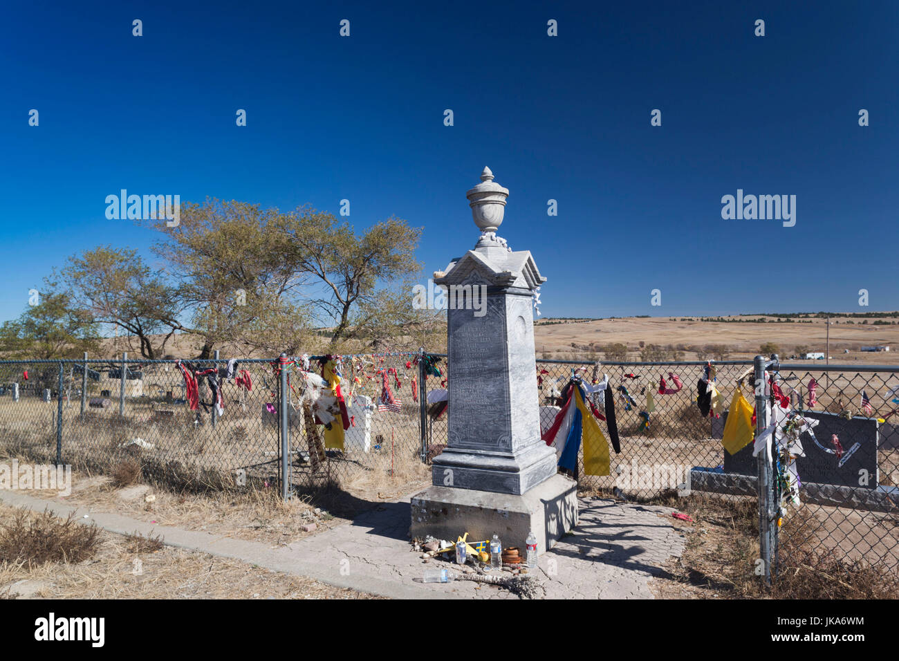 USA, Dakota du Sud, Wounded Knee, Wounded Knee Massacre National Historic Site, cimetière de plus de 250 Indiens massacrés par l'armée américaine le 29 décembre 1890 Banque D'Images