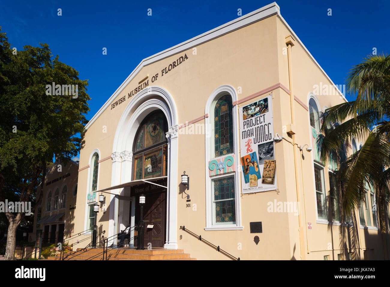 USA, Florida, Miami Beach, South Beach, Musée Juif de Floride, situé dans l'ancienne synagogue, extérieur Banque D'Images