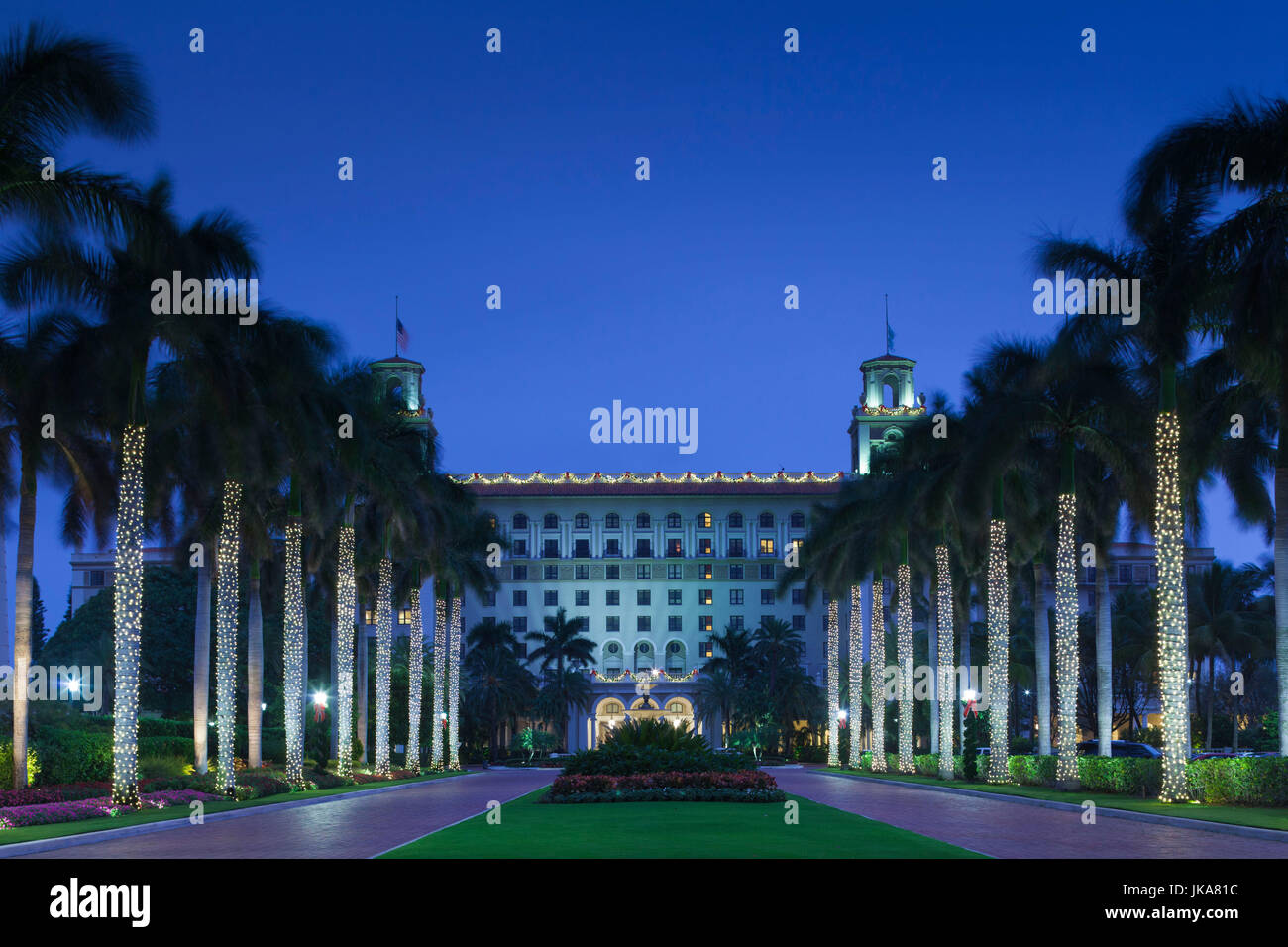 USA, Floride, Palm Beach, l'hôtel Breakers, Dawn Banque D'Images USA, Floride, Palm Beach, l'hôtel Breakers, Dawn Banque D'Images