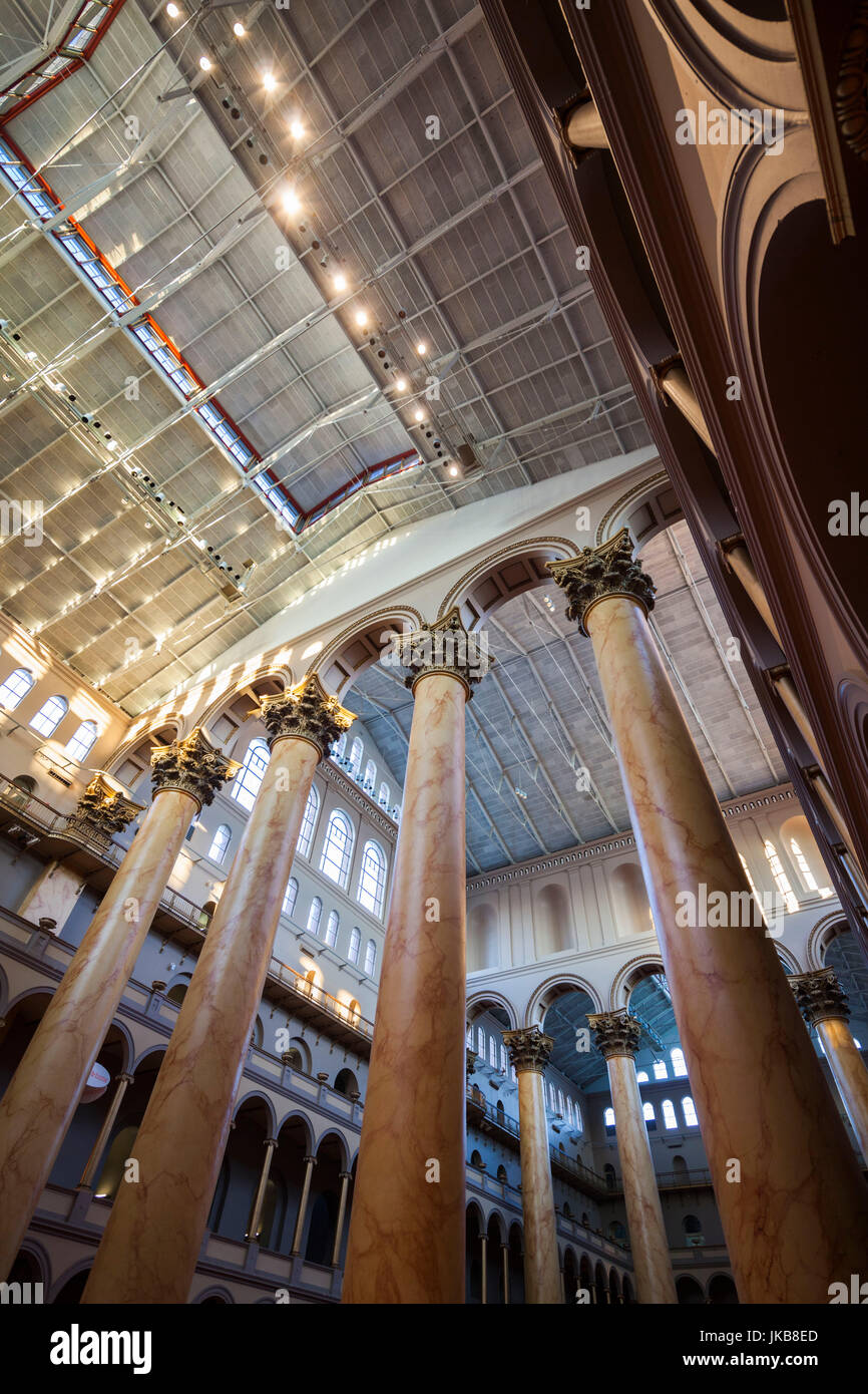 USA, Washington DC, National Building Museum, de l'intérieur Banque D'Images