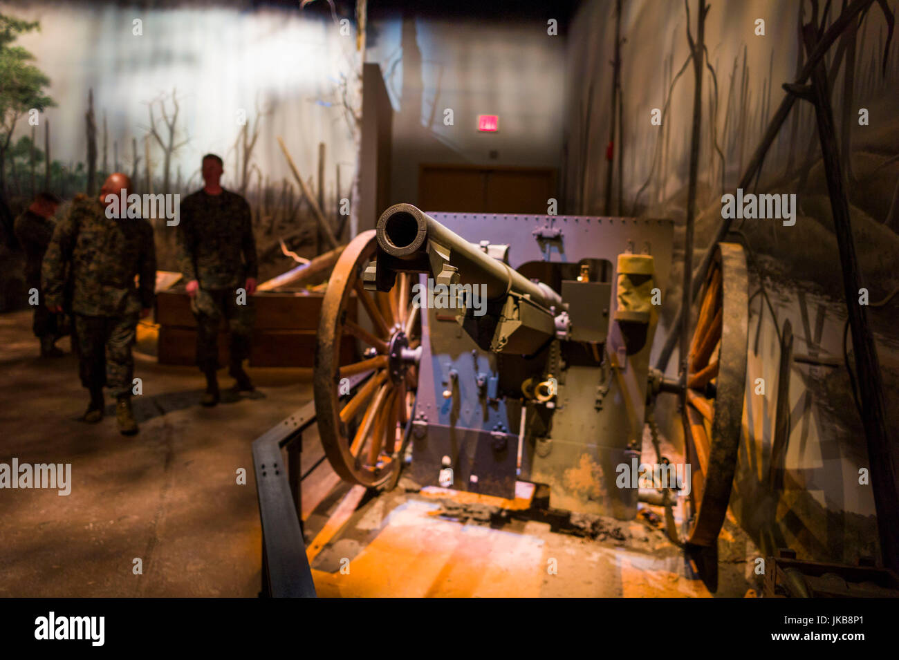 USA, Virginie, Triangle, National Museum of the Marine Corps, WW1 français à l'époque de 75mm Cannon Banque D'Images