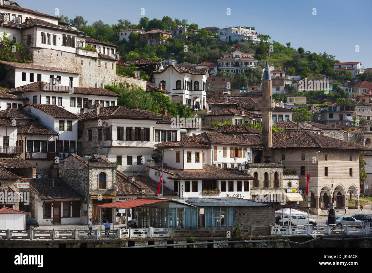 L'Albanie, Berat, bâtiments de l'ère ottomane Banque D'Images
