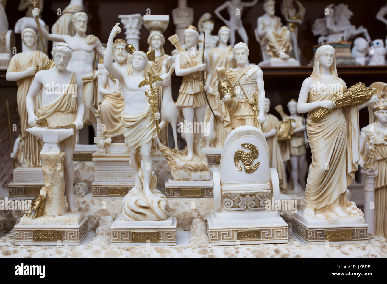La Grèce, l'Épire Région, Parga, chiffres de Souvenirs de figures de la mythologie grecque Banque D'Images