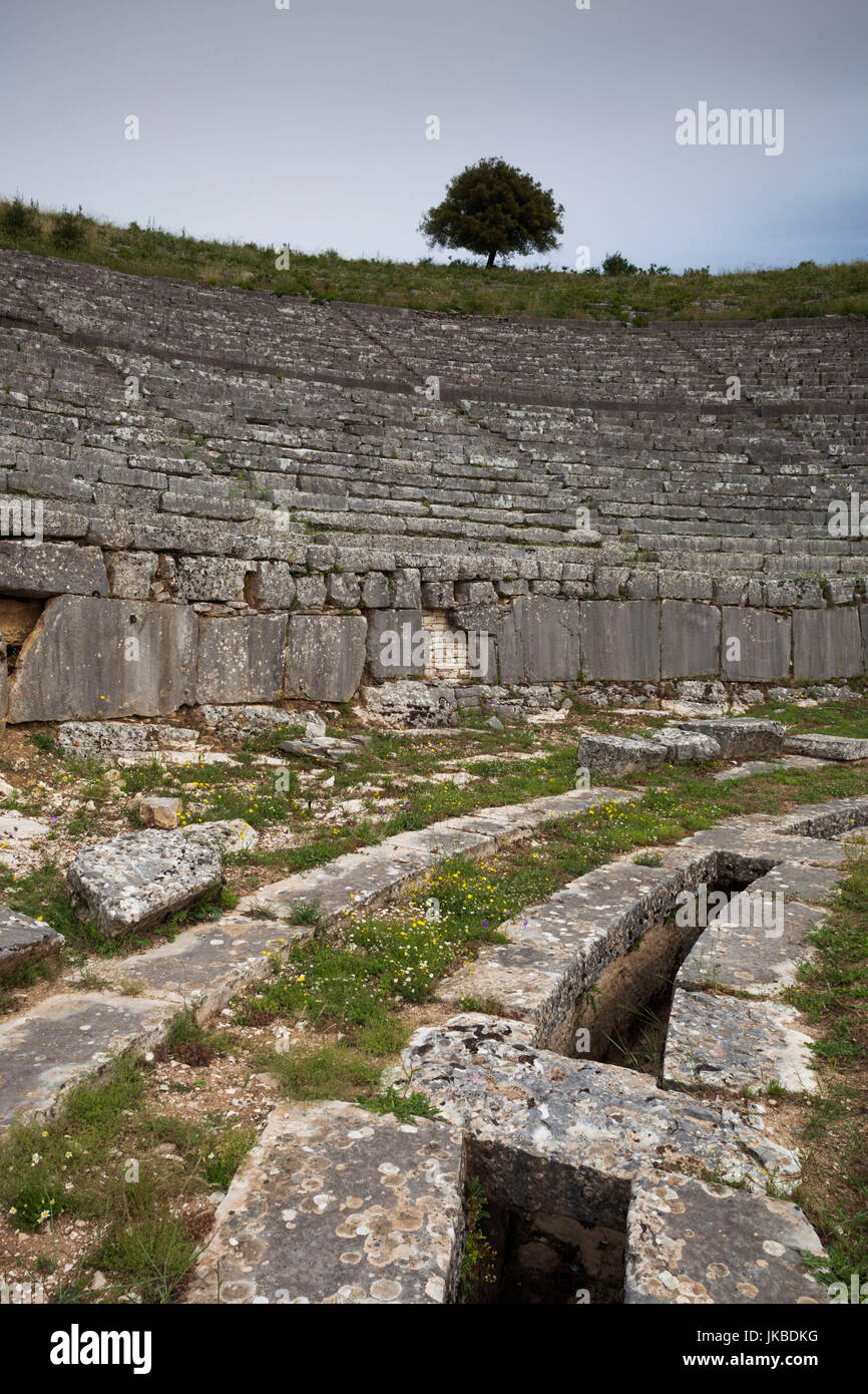 La Grèce, l'Epire, Région de la région de Ioannina, Dodoni, Théâtre de Dodoni, construit 3e siècle avant J.-C. Banque D'Images
