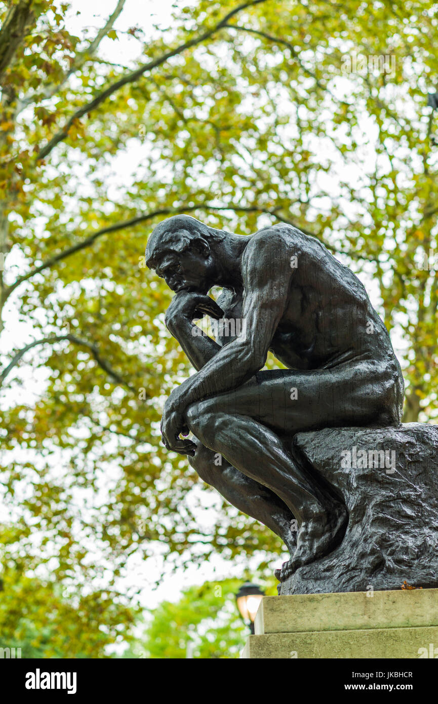 USA, New York, Philadelphie, Musée Rodin, copie de la statue Le Penseur  Photo Stock - Alamy