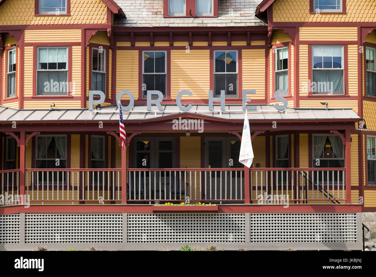 USA, Massachusetts, North Adams, Porches Inn, guest house Banque D'Images