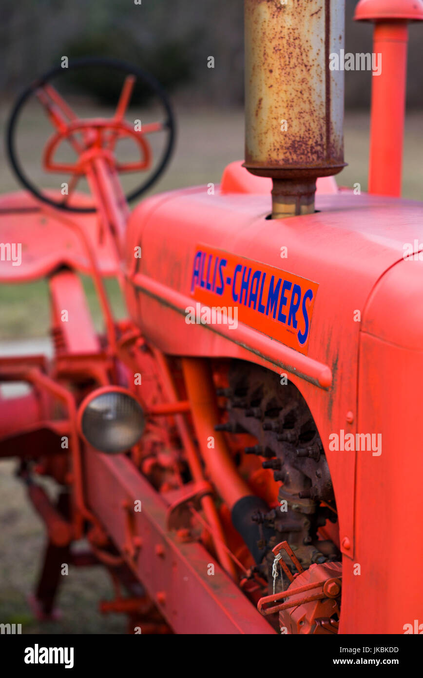 USA, Manchester Center, un tracteur agricole Banque D'Images