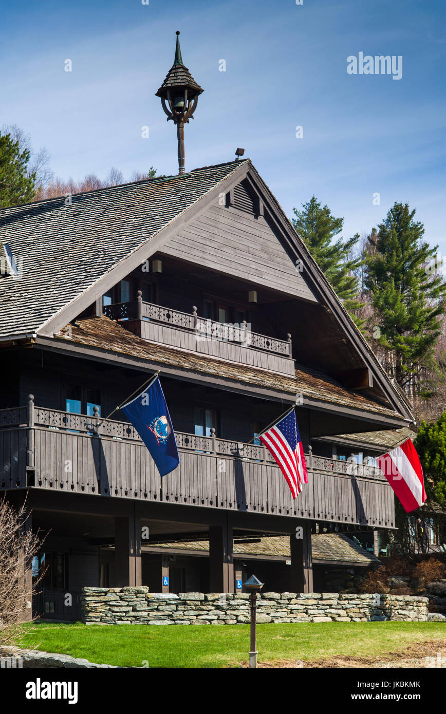 USA, New York, Stowe, Trapp Family Lodge Hotel, propriété de la famille von Trapp Banque D'Images