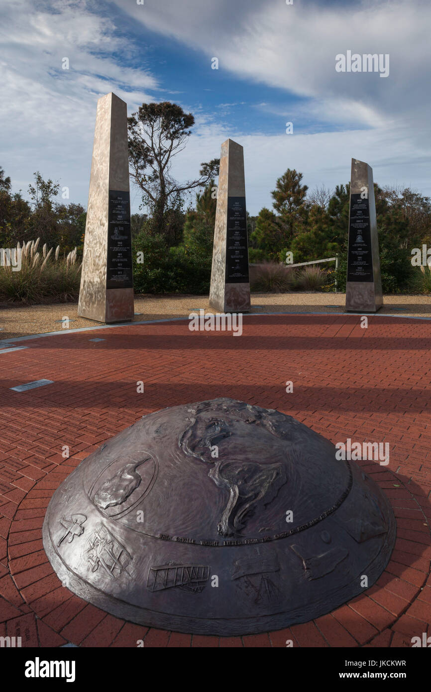 USA, North Carolina, Kitty Hawk, Monument d'un siècle de l'aviation Banque D'Images