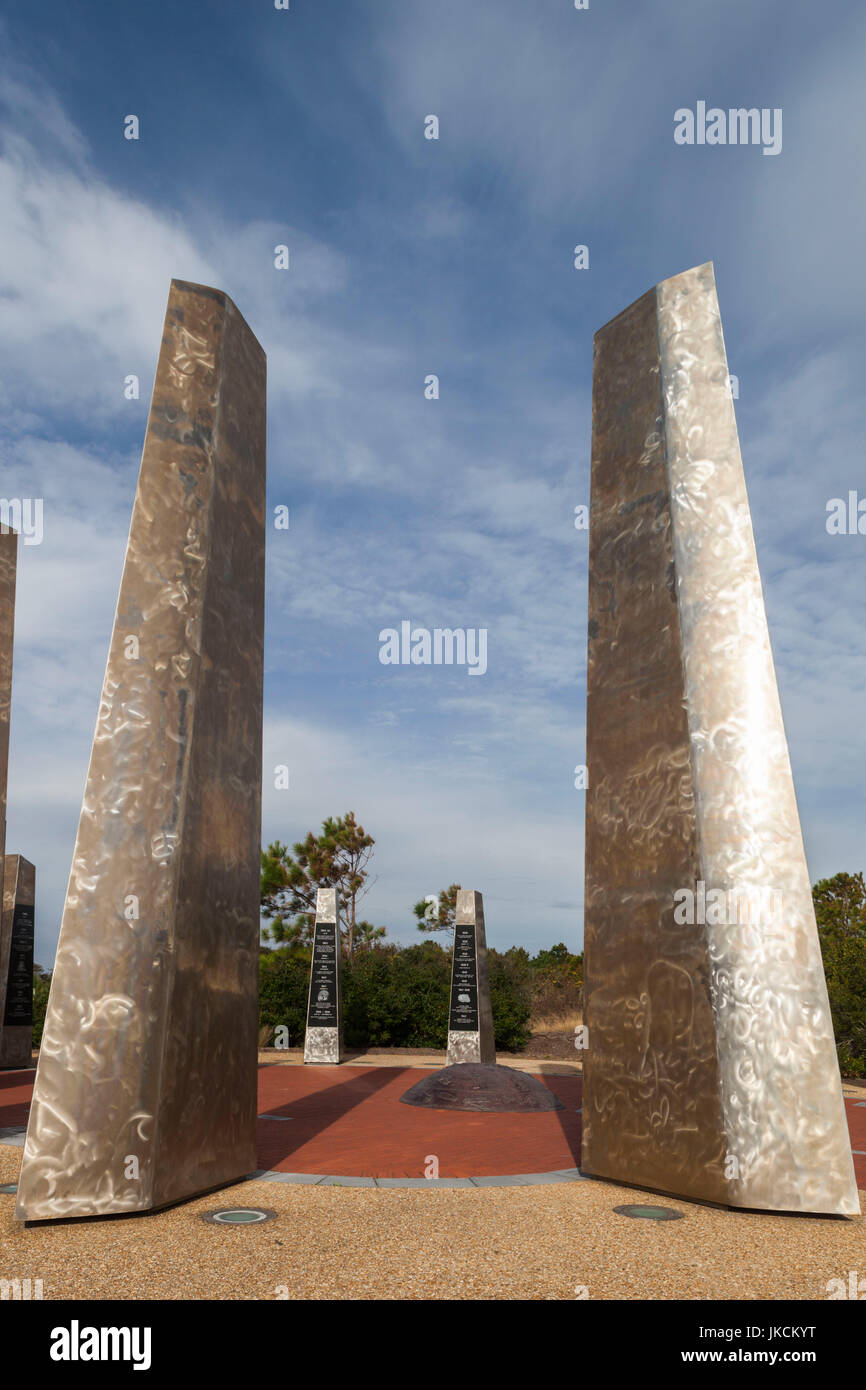 USA, North Carolina, Kitty Hawk, Monument d'un siècle de l'aviation Banque D'Images