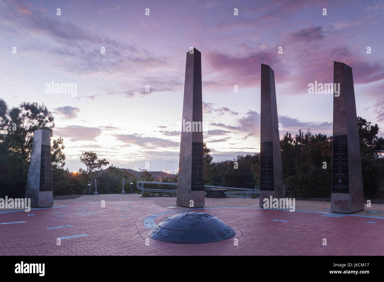 USA, North Carolina, Kitty Hawk, Monument d'un siècle de vol, l'aube Banque D'Images