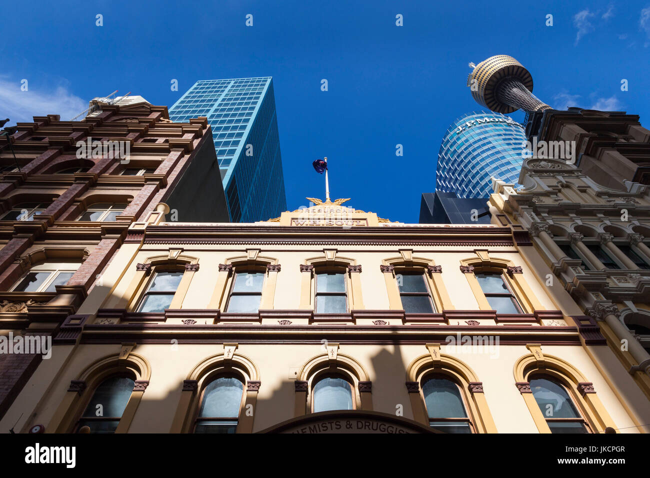 L'Australie, New South Wales, NSW, Sydney, W.H. Âme s'appuyant sur Pitt Street Mall Banque D'Images