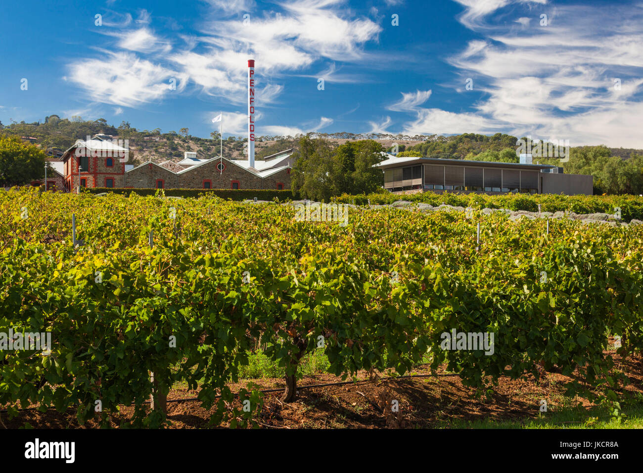 L'Australie, l'Australie du Sud, Adelaide-MacGill, Penfolds Magil Estate Winery and Vineyards, la plus ancienne cave de vinification en Australie du Sud, bâtiments, accessoires extérieurs Banque D'Images