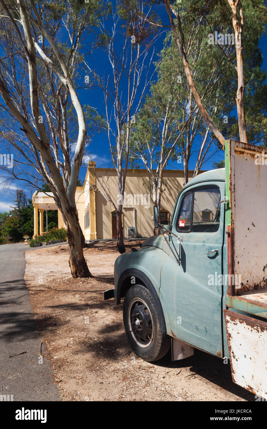 L'Australie, l'Australie, Barossa Valley, Barossa Chateau Lyndoch, Winery, vieux camion Banque D'Images