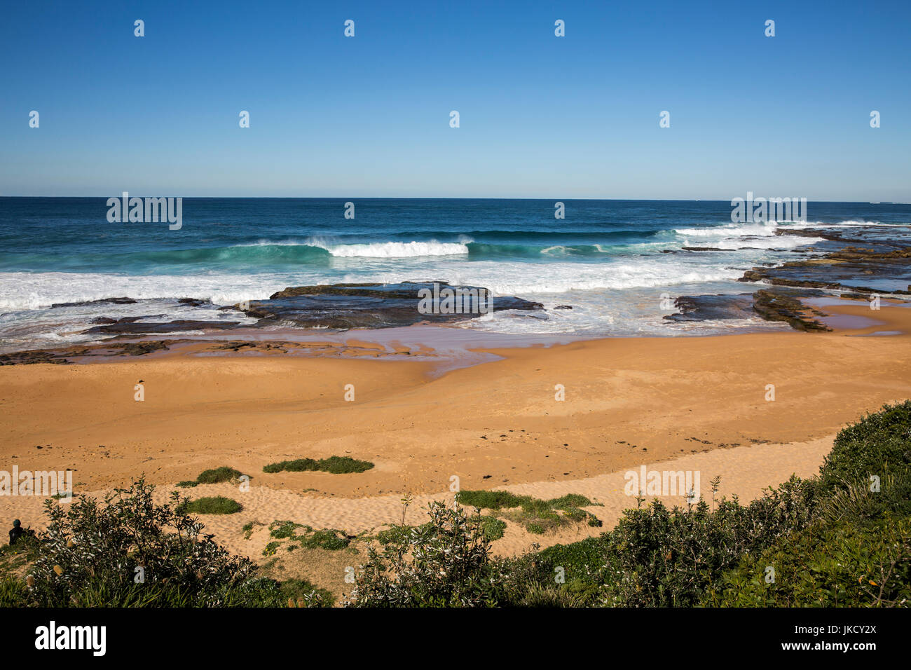 Turrimetta Beach Warriewood, près de l'une des plages du nord de Sydney, Nouvelle Galles du Sud, Australie Banque D'Images