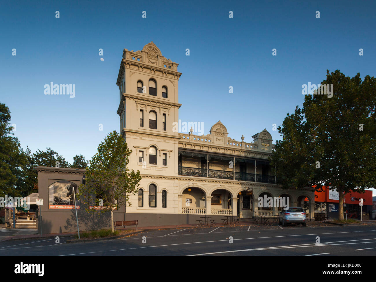 L'Australie, Victoria, Victoria, la vallée de Yarra Yering, Yarra Valley, Grand Hotel, Dawn Banque D'Images