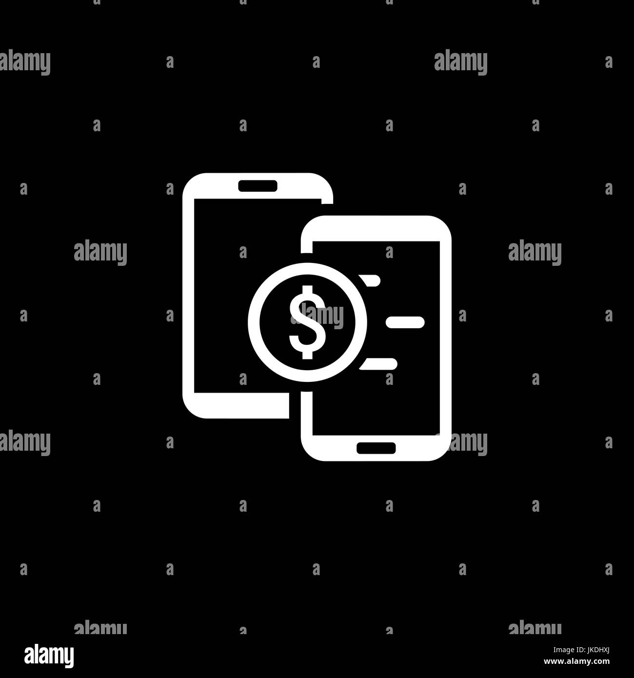 L'icône de paiement mobile. Modèle plat. Illustration de Vecteur