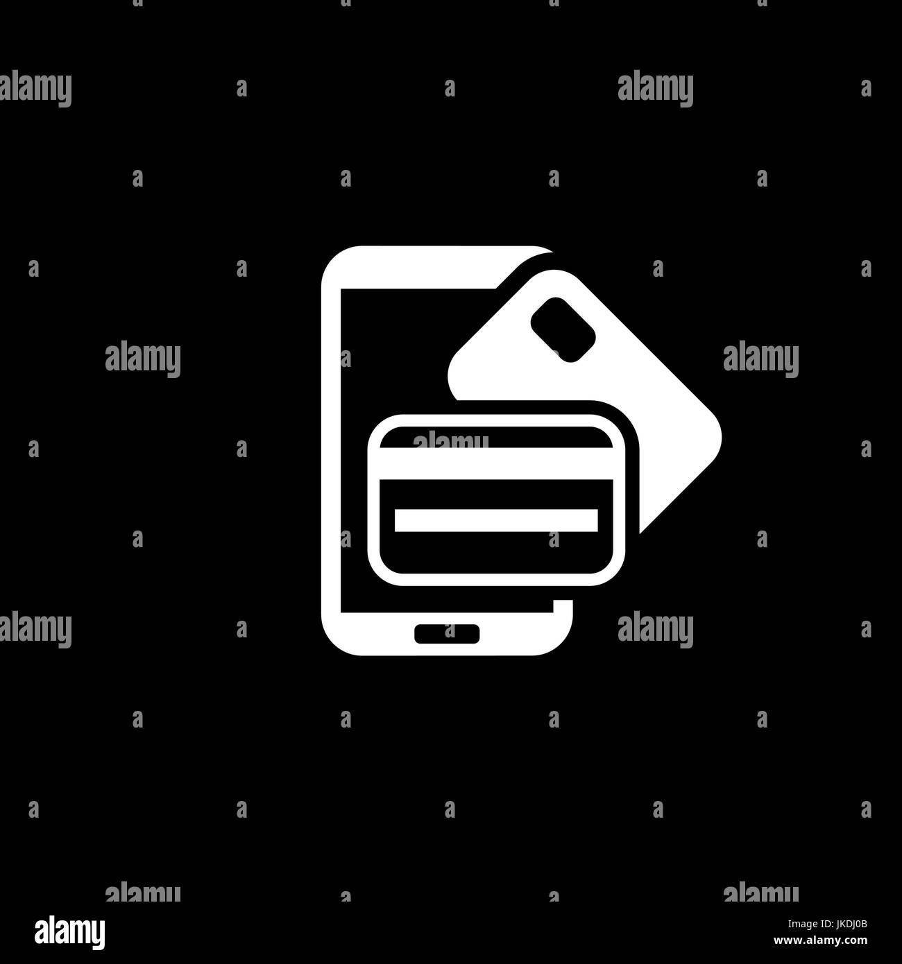 L'icône des services bancaires mobiles. Modèle plat. Illustration de Vecteur