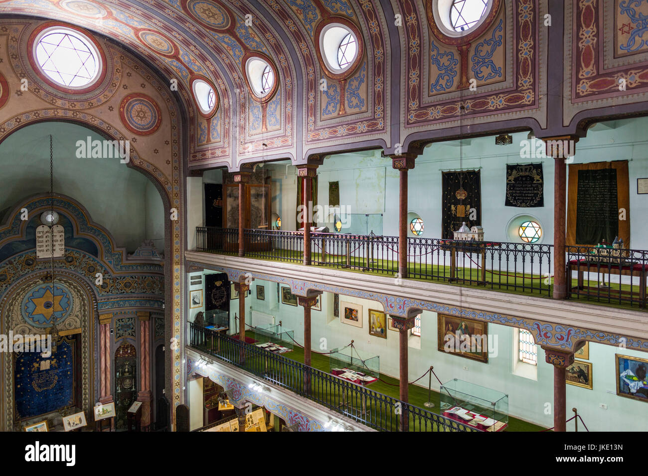 Roumanie, Bucarest, tailleurs, Synagogue juive le logement History Museum, de l'intérieur Banque D'Images