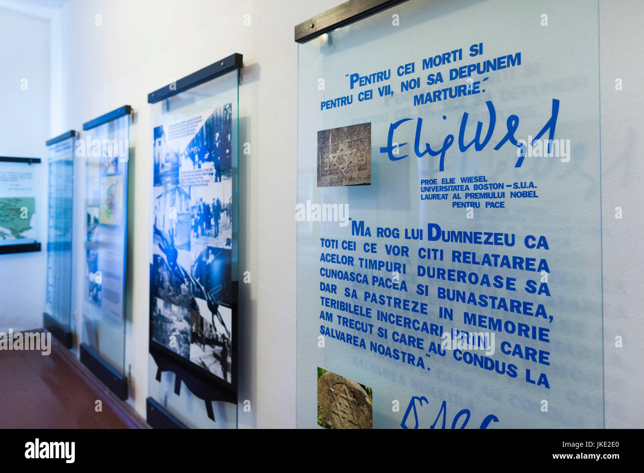 La Roumanie, la Région de Maramures, Sighetu Marmatei, Elie Wiesel's House, ancienne résidence de la lauréate du Prix Nobel de la paix et de l'écrivain de l'Holocauste, Elie Wiesel, de l'intérieur Banque D'Images