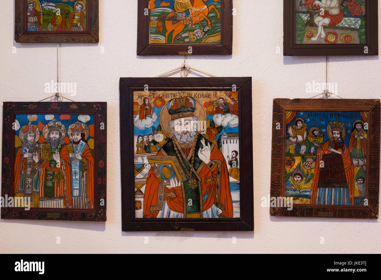 La Roumanie, la Transylvanie, Sibiel, Zosim Oancea, Roumanie Collection icône la plus grande collection de reliques, de l'intérieur Banque D'Images