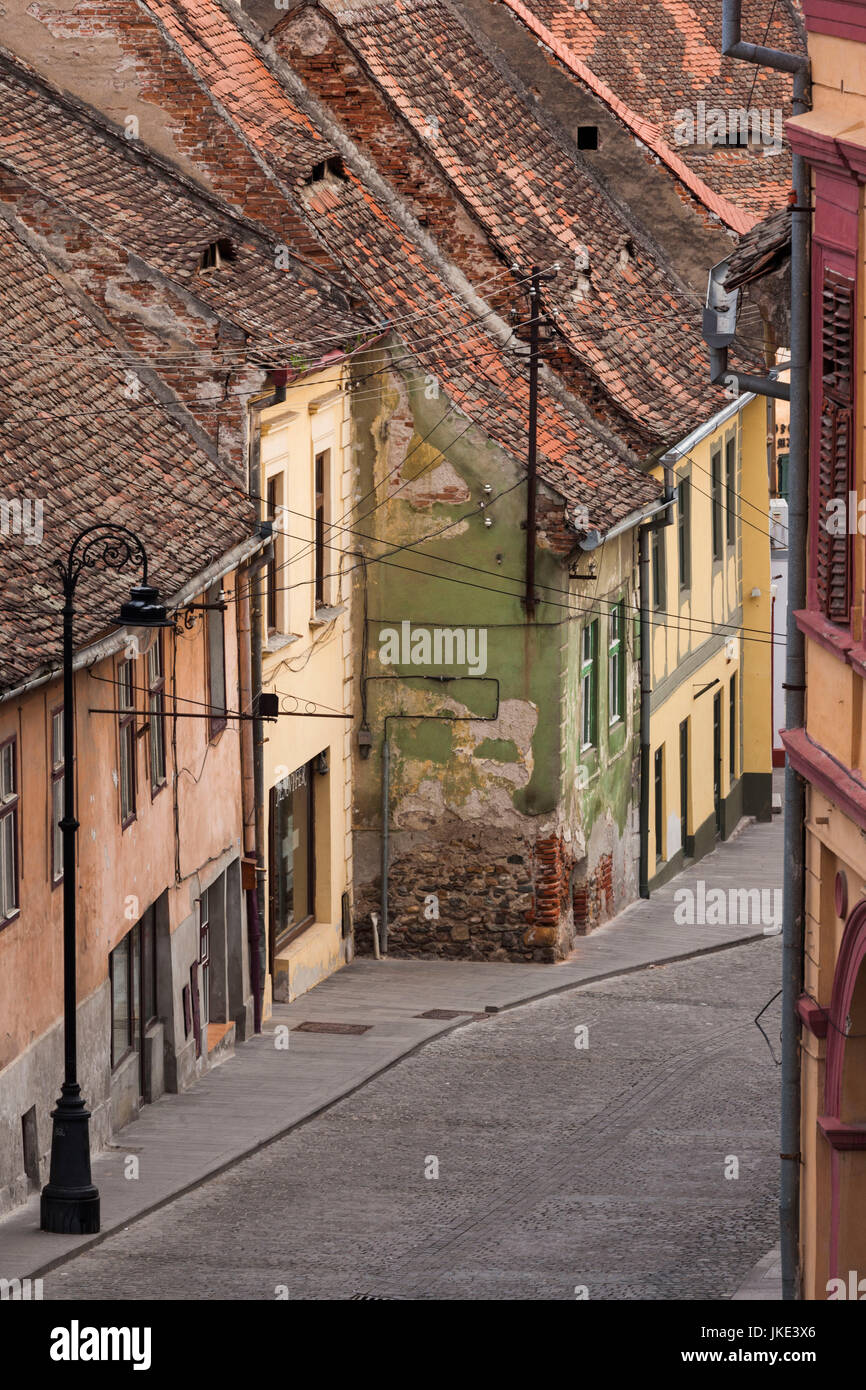 La Roumanie, la Transylvanie, Sibiu, les bâtiments de la Vieille Ville Banque D'Images