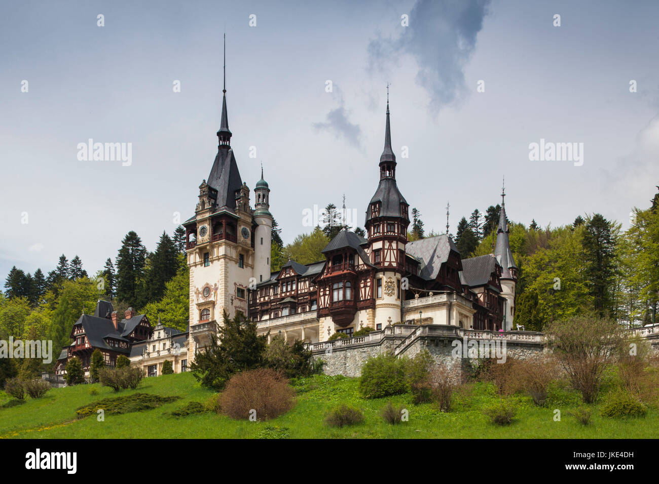 La Roumanie, la Transylvanie, le château de Peles de Sinaia, construit, 1875-1914 Banque D'Images