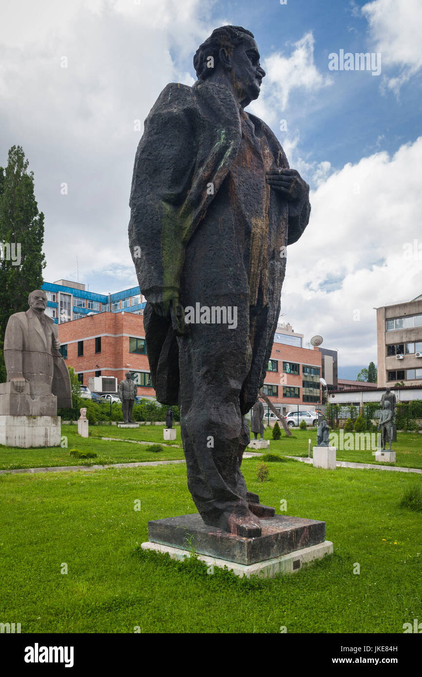 Bulgarie, Sofia, parc de sculptures de l'art socialiste, sculpture de Goergi Dimitrov, premier dirigeant communiste de Bulgarie Banque D'Images