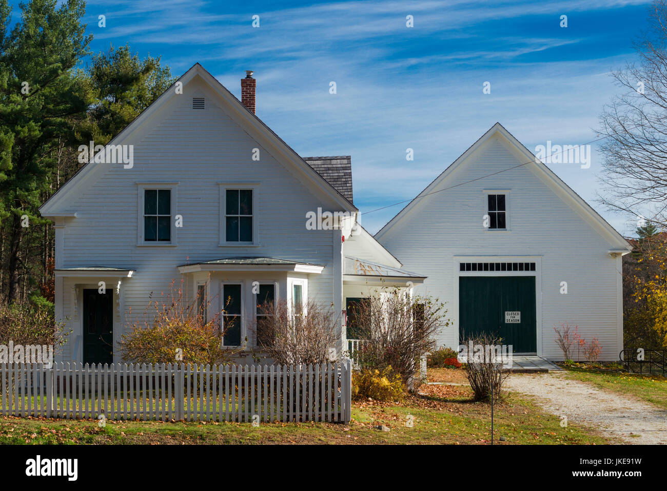 USA, New Hampshire, Derry, ferme et ancienne résidence du poète Robert Frost, automne Banque D'Images