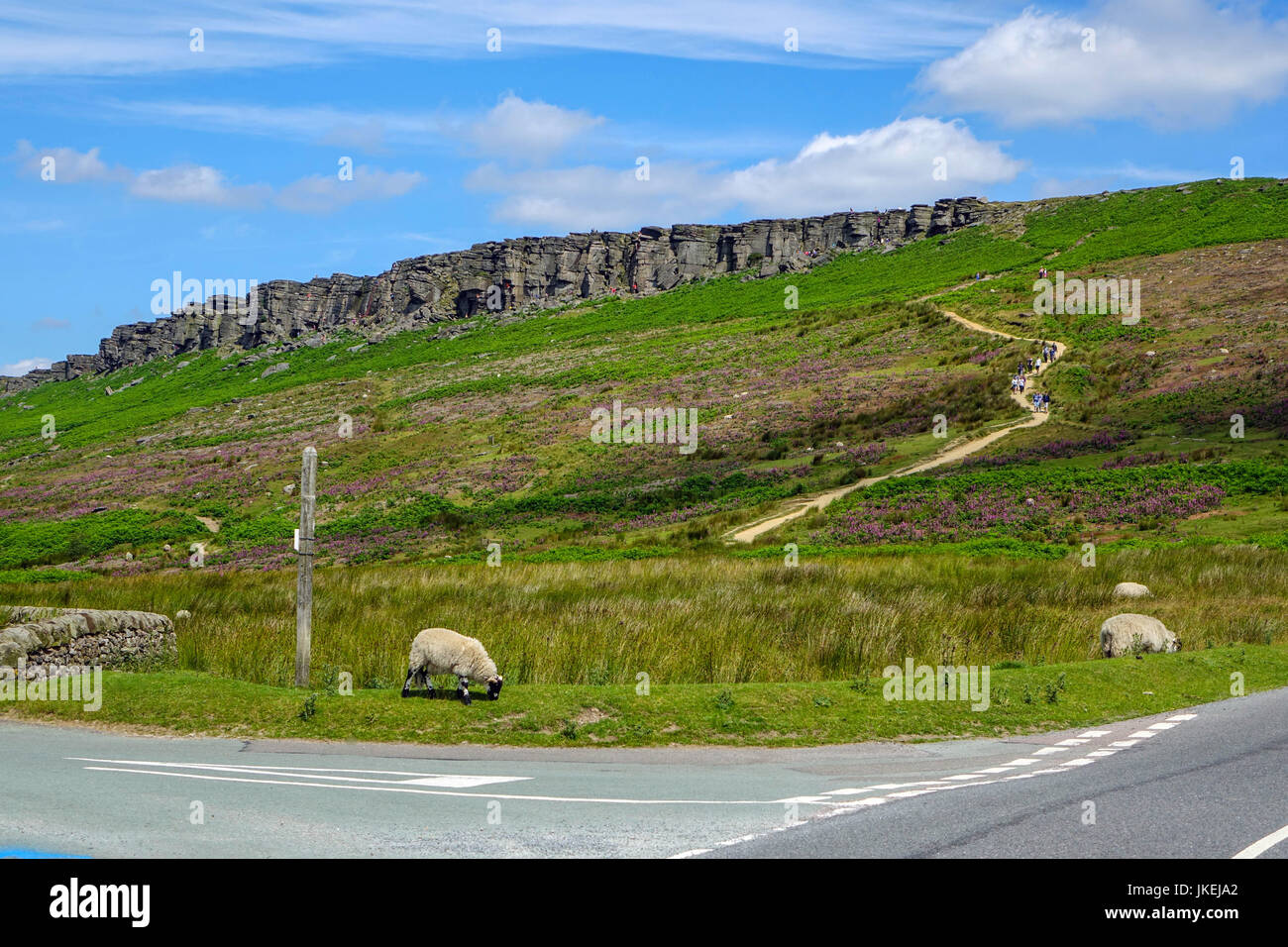 Stanage Edge, parc national de Peak District, Derbyshire Banque D'Images