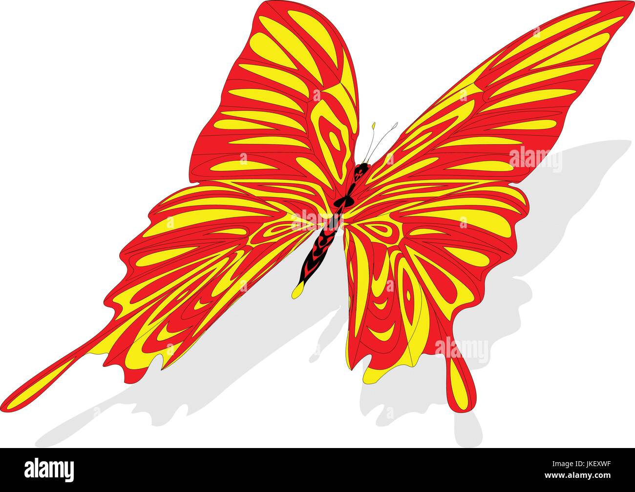 Papillon style zentangle dessiné à la main pour un livre à colorier, character design ou d'un tatouage Illustration de Vecteur