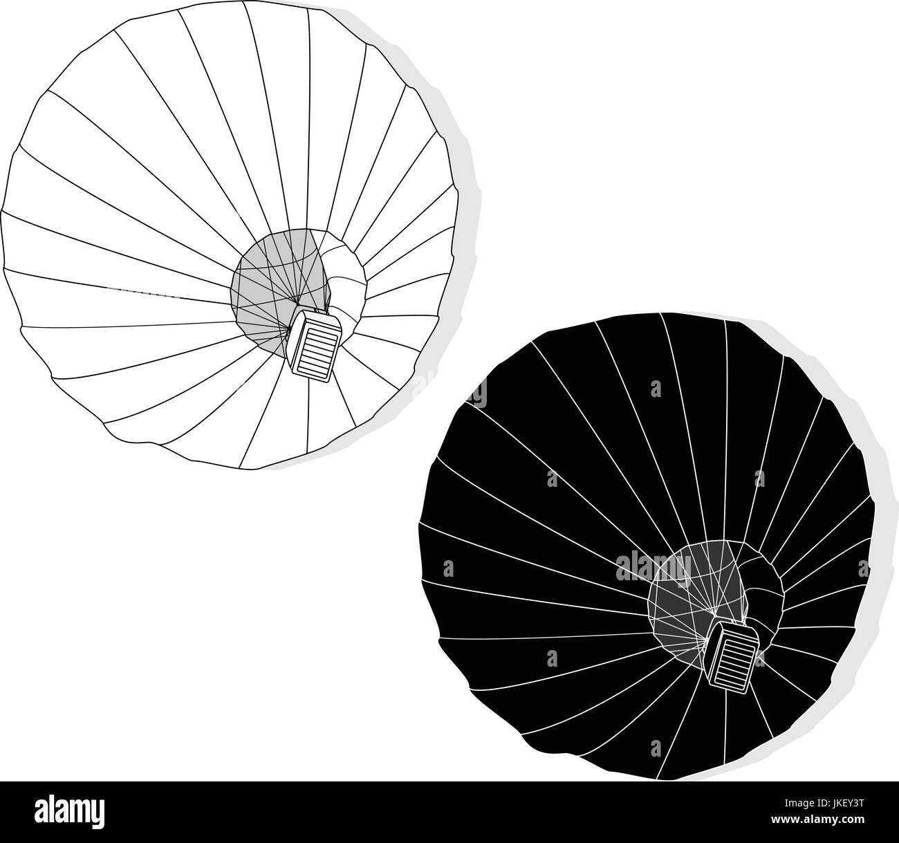 Hot Air Balloon montgolfier / illustration fine Illustration de Vecteur